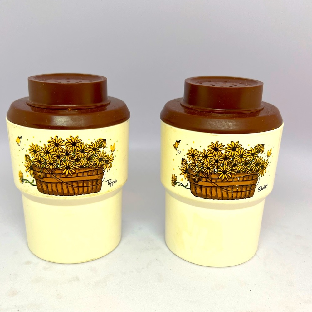 Vintage 70’s Sterilite Salt and Pepper Shakers